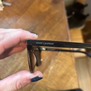 Saint Laurent Black and Brown Sunglasses